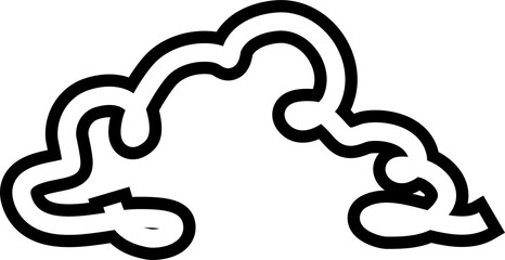 Cloud bold line. Element design