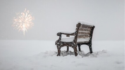 Snowy Solitude - A Bench in Winters Embrace.