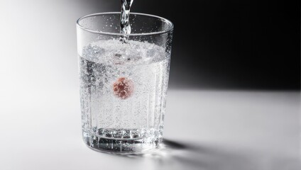 Refreshing Glass of Water with a Floral Infusion.