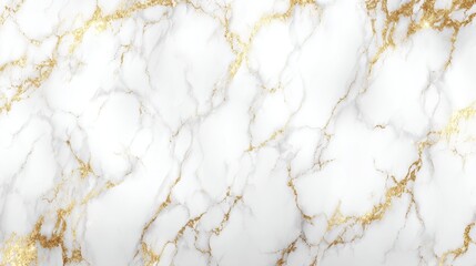 Fototapeta premium White marble abstract background featuring fine golden veins and smooth natural texture. Clean, bright and elegant backdrop suitable for premium design, stationery or digital layouts