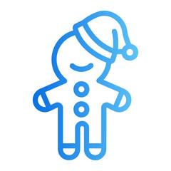 Gingerbread Line Gradient Icon
