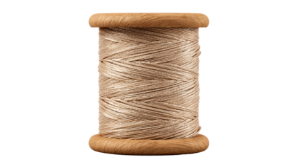 Wooden spool of natural twine for crafting and packaging projects, perfect for rustic and ecofriendly handmade goods presentations.