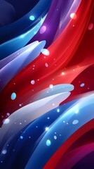 Red, white and blue abstract background suitable for United States Independence Day