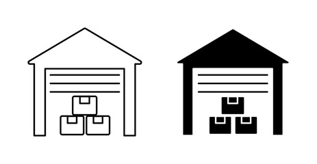 Storage Unit Icon, Secure Warehouse Box