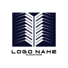 Real estate logo design. Perspective view of modern building. Residence logo template. Construction logo. Twin skyscraper logo ideas.