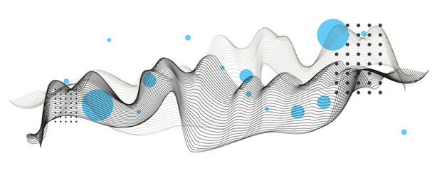 Abstract geometric artwork modern style, Trendy wireframe science or technology art elements background. Cogwheels theme Hand drawn Vector illustration