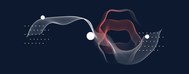 Abstract geometric artwork in a modern style, Trendy abstract wireframe background. Modern science or technology art elements. Cogwheels ART theme. Hand drawn Vector illustration