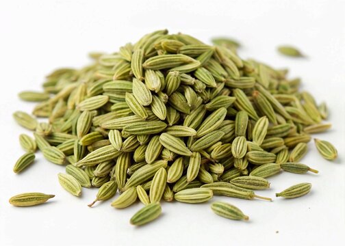 cumin seeds isolated on white background
