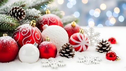 christmas decoration on white background