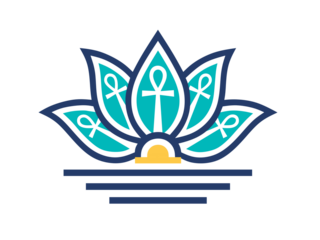 Egyptian lotus flower.  Egyptian hieroglyphic symbol.