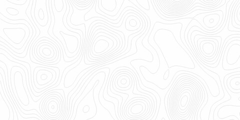White wave paper curved reliefs abstract background, Abstract topographic contours map background. Black and white lines seamless Topographic map patterns, topography line map. © Elana