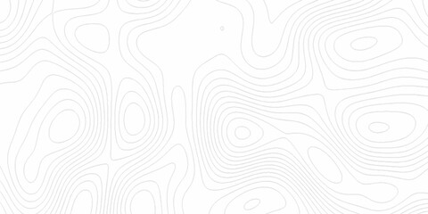 White wave paper curved reliefs abstract background, Abstract topographic contours map background. Black and white lines seamless Topographic map patterns, topography line map. © Elana