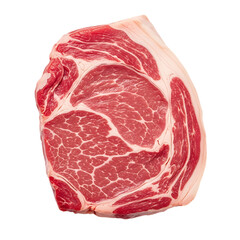 Uncooked raw meat isolated on transparent background