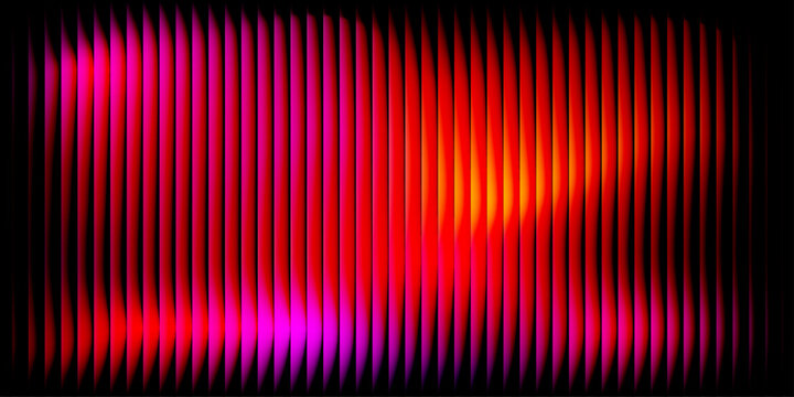 Fractal glass gradient textures. Bright colorful abstract vector background design. Vibrant red and pink glowing lines on dark surface, futuristic abstract texture with radiant gradient.