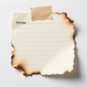 old paper on white background