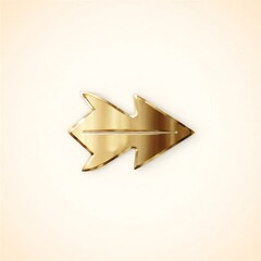 3d golden arrow