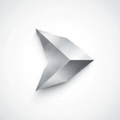 3d sliver metal arrow