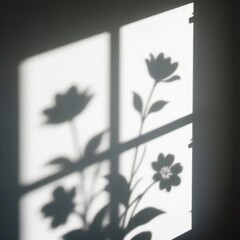 abstract floral background with a window