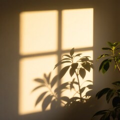 plant reflect shadow vector illustration of an abstract background