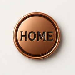 3d render of a home label button