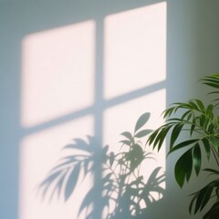 window with green leaves