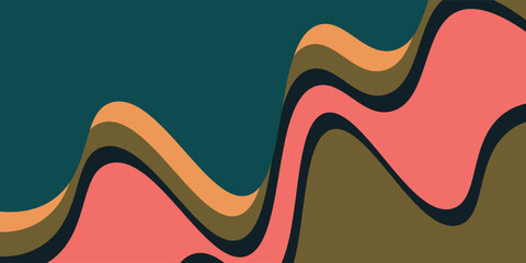 Multi layers soft colorful texture 3D papercut layers in gradient vector banner. Abstract paper cut art background design for website template. Topography map concept or smooth origami paper cut