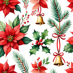 Christmas Holiday Clip Art Set with Festive Winter Elements.