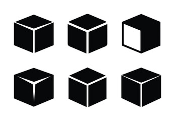 set of food sugar cube silhouette icon vector illustration isolated on white background