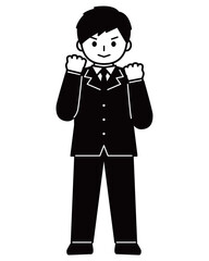 やる気に満ちている男の子