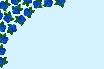 Corner Blueberry Vine Decorative Frame Border