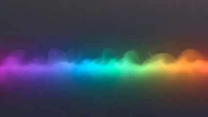 Vibrant rainbow colored smoke on dark background gradient