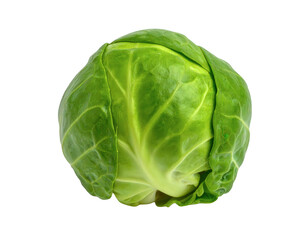 Fototapeta premium Fresh Green Cabbage on transparent background