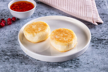 Fried syrniki pancake cottage cheese