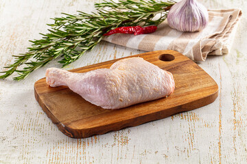 Raw whole chicken leg for cooking