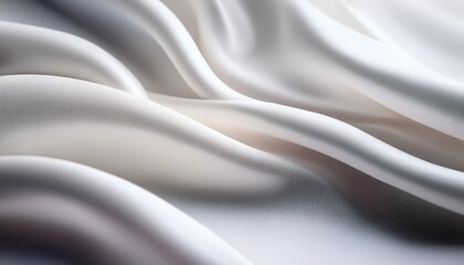 Obraz premium smooth white fabric with soft flowing waves creating calming and elegant texture