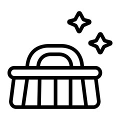 floor brush Line Icon