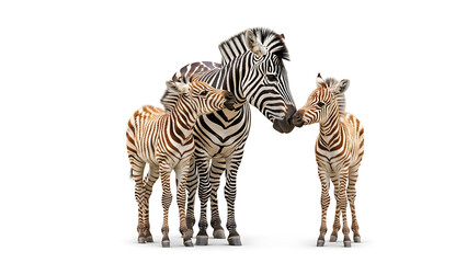 Naklejka premium zebra isolated on white background