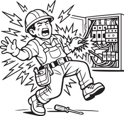 A worker in a Man uniform performs maintenance