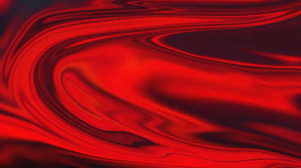 Abstract Red Flowing Waves Background with Smooth Liquid Light Streaks