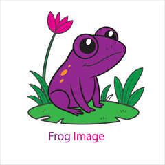 Coloring Book For Kid Frog Vector 