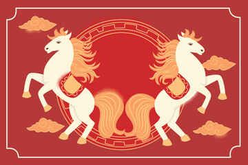 year of the horse 2026 chinese, decoration, design, zodiac, china, asia,
