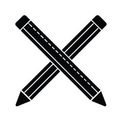 Pencil And Ruler Crossed Icon