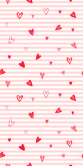 Valentine Hearts, seamless pattern, decorative texture