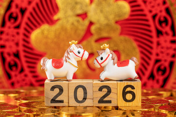 New Year image materials for the Year of the Horse