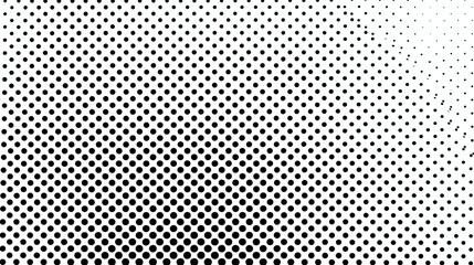 Black dots arranged in a halftone pattern, creating a gradient effect. The pattern adds a unique texture to the visual composition