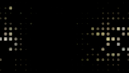 Abstract golden dots on black background