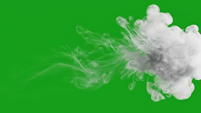 Ethereal Environmental Smoke Plume with flowing smoke trails swirling across effect green screen smoke plumes style featuring smoke