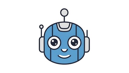 Fototapeta premium Cheerful robot face