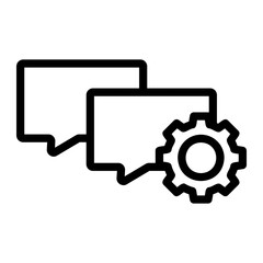 message settings Line Icon