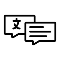 message translate Line Icon